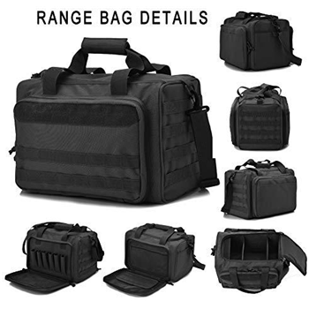   Tactical Gun Shooting Range Bag, Deluxe Pistol Range Duffle Bags (Black, Green, Tan, Pink) - $39.99 (Free S/H over $25) - $39.99