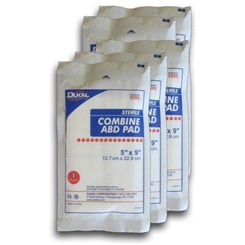   Trauma Pads, 5" x 9" COMBINE ABD (PACK OF 5) - $3.21 (Free S/H over $25) - $3.21