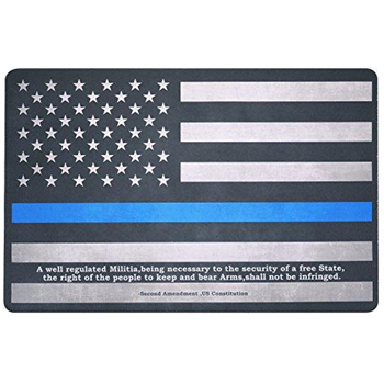    Gun Cleaning Mat Thin Blue Line Flag Gun Mat of USA 11"x17" - $11.69 After Code: â€œR2FMHGPRâ€ (10%OFF) (Free S/H over $25) - $11.69