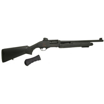   Black Aces Tactical 18.5" 12ga Pump Shotgun w/ Full Stock & Shockwave Grip, Black - BATSPUMPBLACK - $349.99 - $349.99