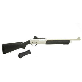   Black Aces Tactical 18.5" 12ga Pump Shotgun w/ Full Stock & Shockwave Grip, Nickel - $399.99