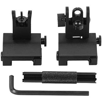   Gogoku Flip Up Iron Sight Front Rear Sight Compatible for Picatinny Rail and Weaver Rail Foldable Sights (Shap B - $15.59 (Free S/H over $25)