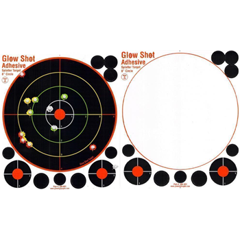   Adhesive 75 Pack - 8" Reactive Splatter Targets - Glowshot - Multi Color - $19.99 (Free S/H over $25)