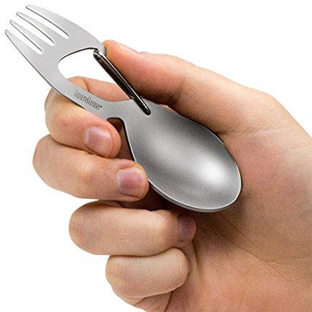   Kershaw Ration Multi-Tool Spoon Fork Combo, 3Cr13MoV Stainless Steel Unibody Construction, Carabiner Gate, Bottle - $5.99 (Free S/H over $25) - $5.99