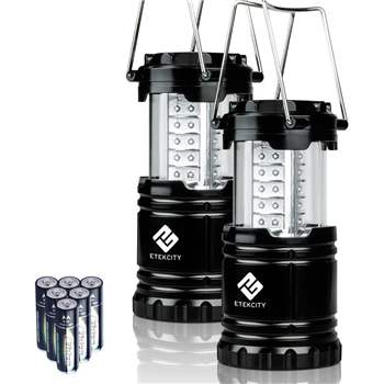   Etekcity 2 Pack Portable Outdoor LED Camping Lantern Flashlight w/ 6 AA Batteries - $14.75 (Free S/H over $25) - $14.75