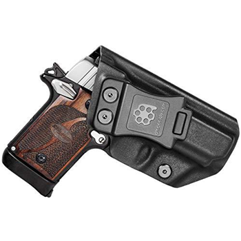   Amberide IWB KYDEX Holster Fit: Sig Sauer P938 Inside Waistband Adjustable Cant US KYDEX Made (Black, Right Hand - $26.99 (Free S/H over $25) - $26.99