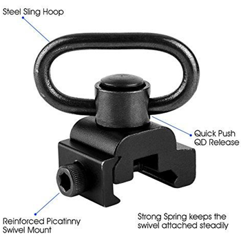   QD Sling Swivel, QD Sling Mount with Push Button - $ 7.99 After Code: â€œV9RN3M8Zâ€ (20%OFF) (Free S/H over $25) - $7.99