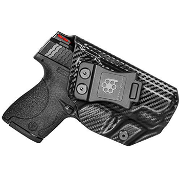   Amberide IWB KYDEX Holster Fit: S&W M&P Shield & Shield M2.0-9/40-3.1" Barrel Inside Waistband- $37.99 - Black Carbon Fiber (Free S/H over $25) - $37.99