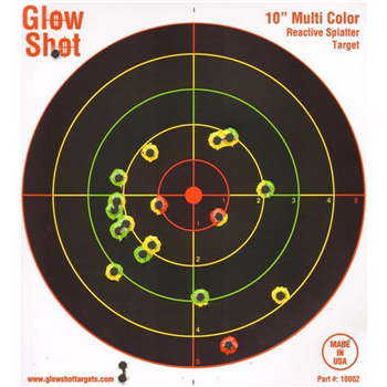   50 Pack - 10" Reactive Splatter Targets Glowshot Multi Color - $17.99 (Free S/H over $25) - $17.99