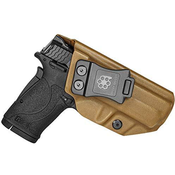   Amberide IWB KYDEX Holster Fit: S&W M&P 380 Shield EZ Inside Waistband Coyote Brown - $26.99 - Buy One get 10% (Free S/H over $25) - $26.99