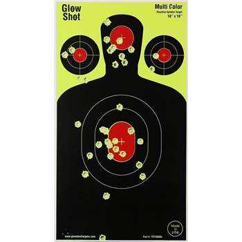   GlowShot Target 100 Pack 18x10 Silhouette New Bigger Splatter & Brighter Colors (100 Pack) - $35 shipped - $35.00