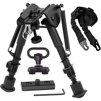   Gogoku Bipod & Sling Combo with Adapter Mount for 20mm Rail Hunting 6 to 9 Inches Bipod - $17.99 (Free S/H over $25) - $17.99