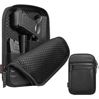   FINPAC Concealed Carry Gun Pouch, Pistol Holster Waist Pocket for Handgun with Belt Loops, Black - $17.99 (Free S/H over $25) - $17.99