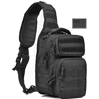   Tactical Sling Bag Pack Military Rover Shoulder Sling Backpack (Black, Khaki) - $18.99 (Free S/H over $25) - $18.99
