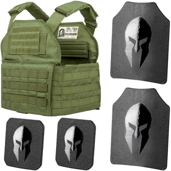   Spartan Omega AR500 Body Armor And Spartan Shooters Cut Plate Carrier Entry Level Package - $249.99
