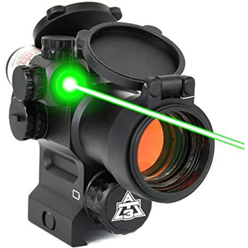   AT3 LEOS Red Dot Sight with Integrated Green Laser Sight 2 MOA Red Dot Scope with Flip Up Lens Caps - $159.99 (Free S/H over $25) - $159.99