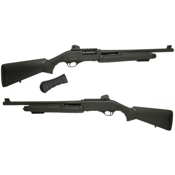   Black Aces Tactical 18.5" 12ga Pump Shotgun w/ Full Stock & Shockwave Grip, Black - $349.99 + Free Shipping - $349.99