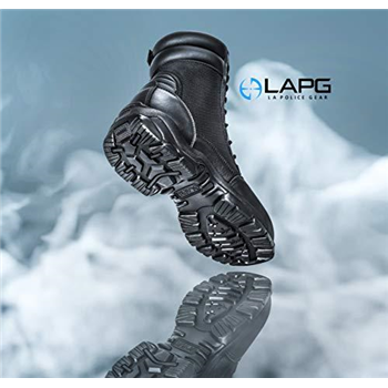   LA Police Gear Men's Tactical Core 8" Leather Side-Zip Duty/Uniform Boot - $39.99 (Free S/H over $25) - $39.99