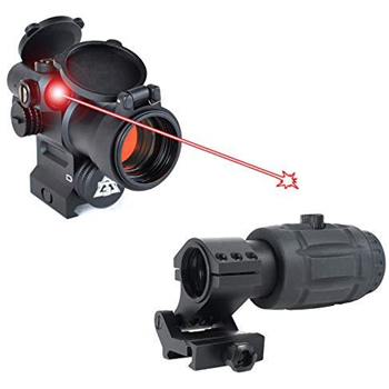   AT3 Magnified Red Dot with Laser Sight Kit 2 MOA Red Dot with Laser Sight and 3X Magnifier (Red Laser) - $201.99 (Free S/H over $25) - $201.99