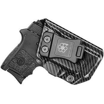   Amberide IWB KYDEX Holster Fit: Smith & Wesson M&P Bodyguard 380 Auto & Integrated Laser - $37.99 - Black Carbon Fiber (Free S/H over $25) - $37.99