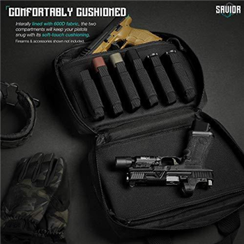   Savior Equipment Specialist Series Tactical Double Scoped Discreet Handgun Case (Black, FDE, Olive Drab) - $28.99 (Free S/H over $25) - $28.99