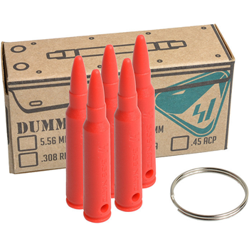   Strike Industries SI-DR-556-RED 223/5.56 Polymer Dummy Rounds Snap-Caps/Training 5-Pack - $4.49 - $4.49