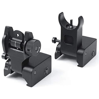   Feyachi Flip Up Rear Front and Iron Sights with Elevation Best Backup fits Picatinny & Weaver Rails Black - $27.99 (Free S/H over $25) - $27.99