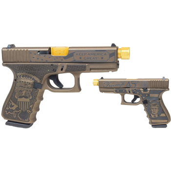   Glock 19 Trump Threaded Barrel 9mm Pistol, Flat Dark Earth - $899.99 - $899.99