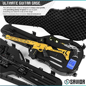   Savior Equipment Discreet Rifle Carrier Ultimate Guitar Case Fit Up to 45" Firearm (Black, Tan) - $174.99 (Free S/H over $25) - $174.99