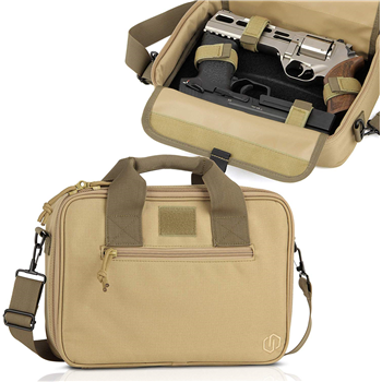   Savior Equipment Tactical Double Handgun Discreet Pistol Case, Magazine Storage Slots, Lockable - $22.99 (Free S/H over $25) - $22.99