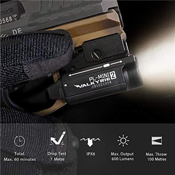  OLIGHT PL-Mini 2 Valkyrie 600 Lm Magnetic USB Rechargeable Compact Weaponlight Adj Rail - $89.95 (Free S/H over $25) - $89.95