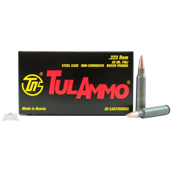   Tula 223 Remington 55gr FMJ Steel Case Ammunition 20rds - TA223550 - $13.99 (Free Shipping 10+)
