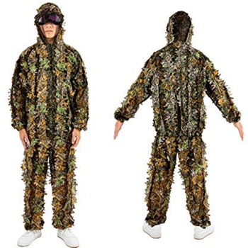   Pinty 3D Bionic Ghillie Suit Leafy Outdoor Camo for Hunting Breathable - $13.99 (Free S/H over $25) - $13.99