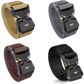   Fairwin Tactical Belt, 1.5" Tactical Belt Nylon Web Work Belt with Heavy Duty Buckle (Black, Coffee, Gray, Brown) - $12.99 (Free S/H over $25) - $12.99