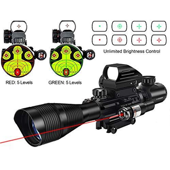   MidTen 4-12x50 Dual Illuminated Scope with Dot & Laser Sight & 20mm Mount (Red Laser) - $69.70 w/code "I68F68SF" (Free S/H over $25) - $69.70