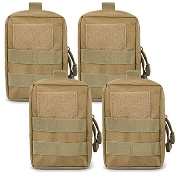   Gogoku 4-Pack Molle Pouch Tactical Molle Pouches Compact Utility EDC Waist Bag Pack Khaki - $8.39 with code "40Q4YJJM" (Free S/H over $25) - $8.39