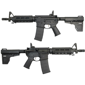   PSA 10.5" 5.56 NATO 1/7 Nitride MOE EPT Shockwave Pistol with MBUS Rear, Black - $819.99 - $819.99
