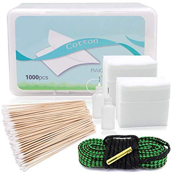   1000PCS Cleaning Patches with Box & 100PCS 6" Cotton Swabs & 2PCS 30ml Empty Bottle & Gun Snake - $9.09 w/c "30LL3ECM" (Free S/H over $25) - $9.09