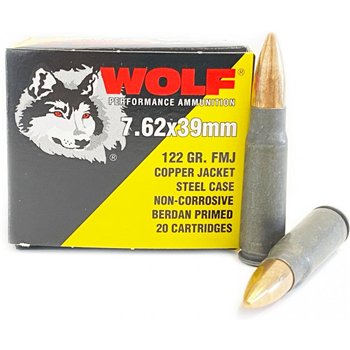   Wolf 7.62x39 122 Grain FMJ Range Safe 1000 Rounds - $403