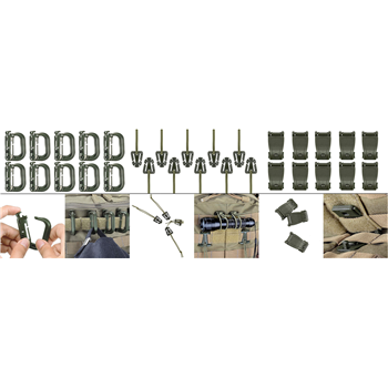   Kit of 30 Attachments for Molle Backpack Vest Belt (6 Colors) - $12.99 (Free S/H over $25) - $12.99