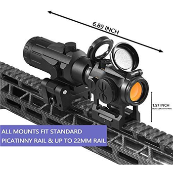   KNINE OUTDOORS 2 MOA 20mm Red Dot 1" Riser Mount with 3X Magnifier Combo - $95.99 after 5% code (Free S/H over $25) - $95.99