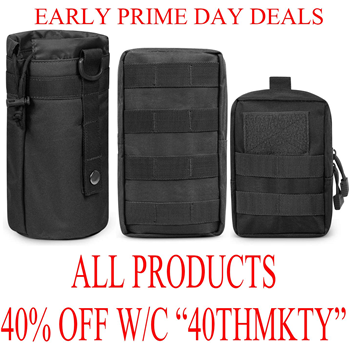   Gogoku 3-Pack Combo Molle Pouch Water Bottle Pouch Holder Tactical Molle Pouches - $10.19 w/c "40THMKTY" (Free S/H over $25) - $10.19