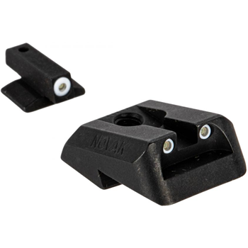   Night Fision Perfect Dot Novak Night Sight Set - 1911 - Square Notch - White - Tritium - $70.99 - $70.99