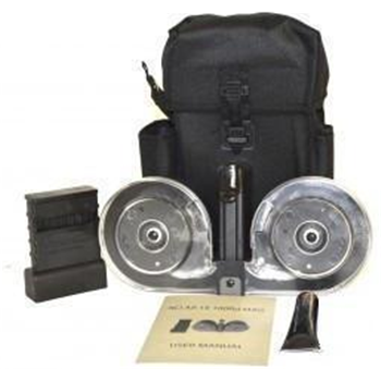   KCI AR-15 100 Round Clear Drum Magazine w personal loader and pouch - $134.99