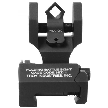   Troy Industries Rear Folding BattleSight with Di-Optic Apertures - Black - $74.99