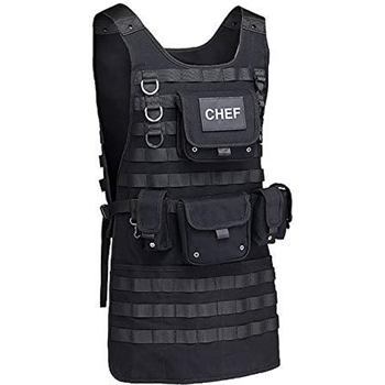   Tactical Molle Apron 2 Large Pouches and 3 Smaller Pouches, Velcro Patch - $38.79 (Free S/H over $25) - $38.79