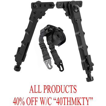   Gogoku Bipod & Sling Combo for Tactical Outdoor Hunting 7.5-9 Inches Bipod - $16.79 with code "40THMKTY" (Free S/H over $25) - $16.79