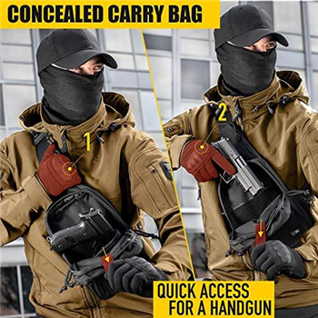   M-Tac Tactical Bag Shoulder Chest Pack with Sling for Concealed Carry of Handgun (Black) - $29.95 (Free S/H over $25) - $29.95
