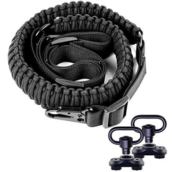   550 Paracord 2 Point Sling with HK Clips & 2Pack M-Rail Mount with QD Swivel Adjustable Length- $13.19 w/c "40LLZQSG" - $13.19 (Free S/H over $25) - $13.19