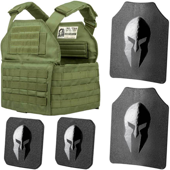   Spartan Omega AR500 Body Armor And Spartan Shooters Cut Plate Carrier Entry Level Package - $292.28 - $292.28